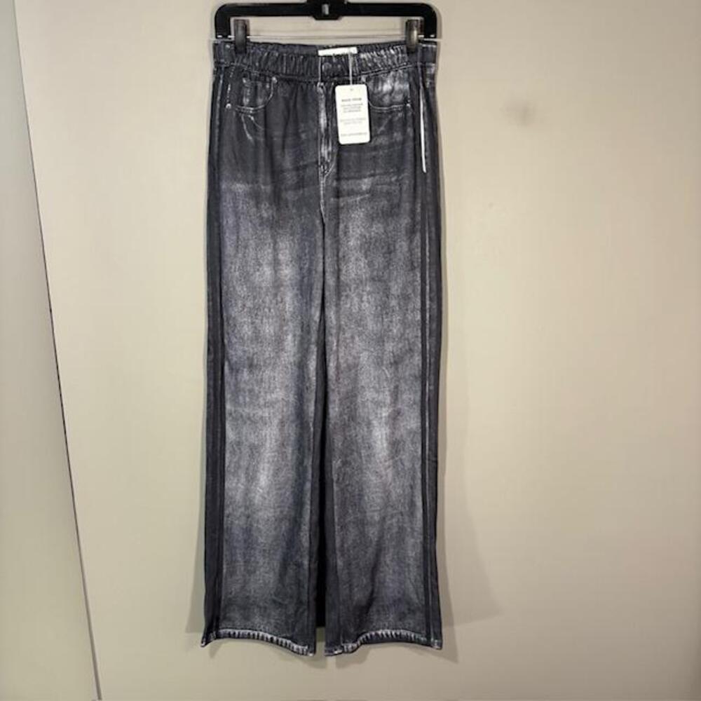 Mila Rosabella Pants Womens S Gray Jersey Wide Leg Pull On Sweatpants Stretch